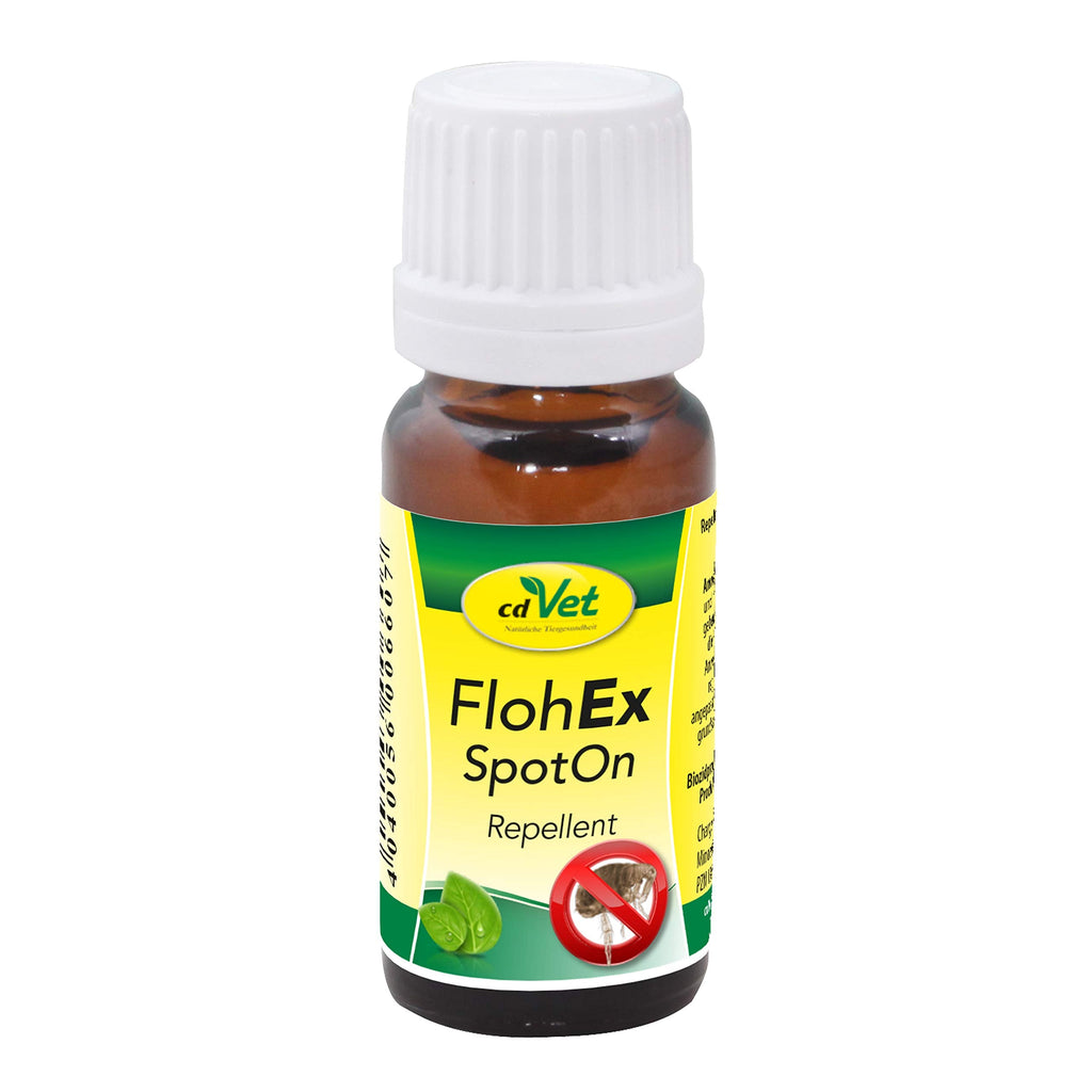 cdVet FlohEx SpotOn purely plant-based flea treatment 10 ml - natural flea protection without chemicals for dogs, cats and all vertebrates - PawsPlanet Australia