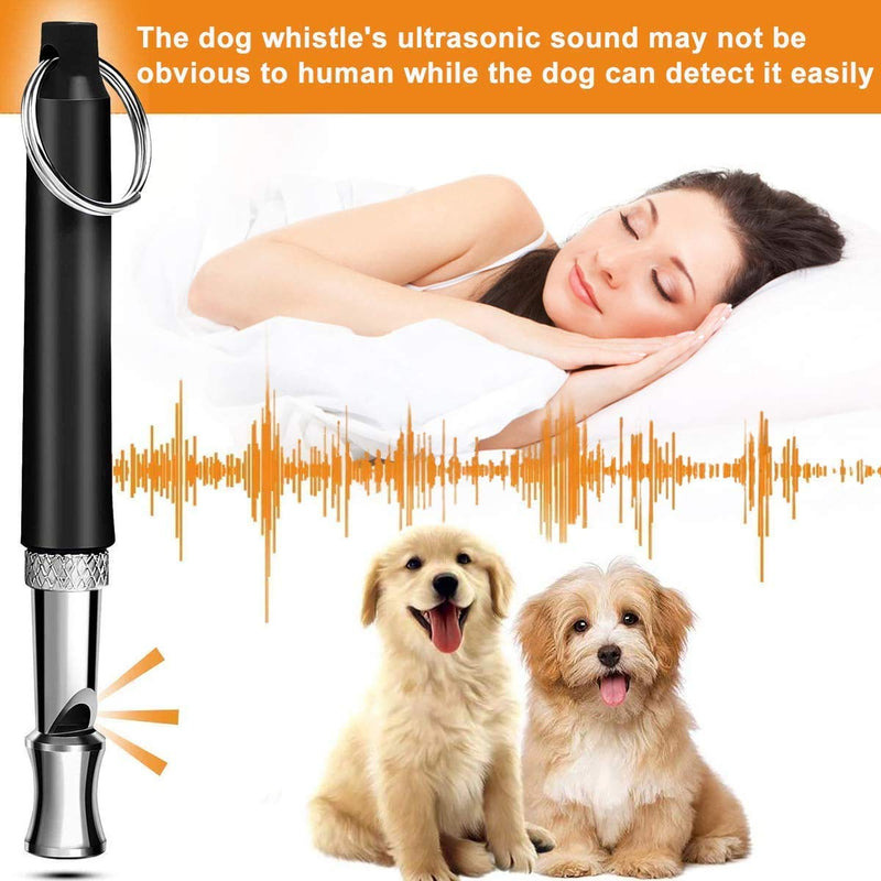 [Australia] - FANZ Ultrasonic Dog Whistles with Clicker, Training Guide Included, 2PCS Silent Dog Whistles for Dog Training Whistles + Clicker 