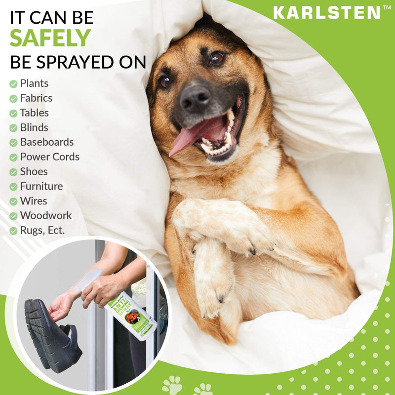 Karlsten Best Chew stopper High Strength Anti Chew Bitter Apple Spray Deterrent for Dogs & Puppies - Alcohol Free - Most Powerful Bitter Deterrent - PawsPlanet Australia