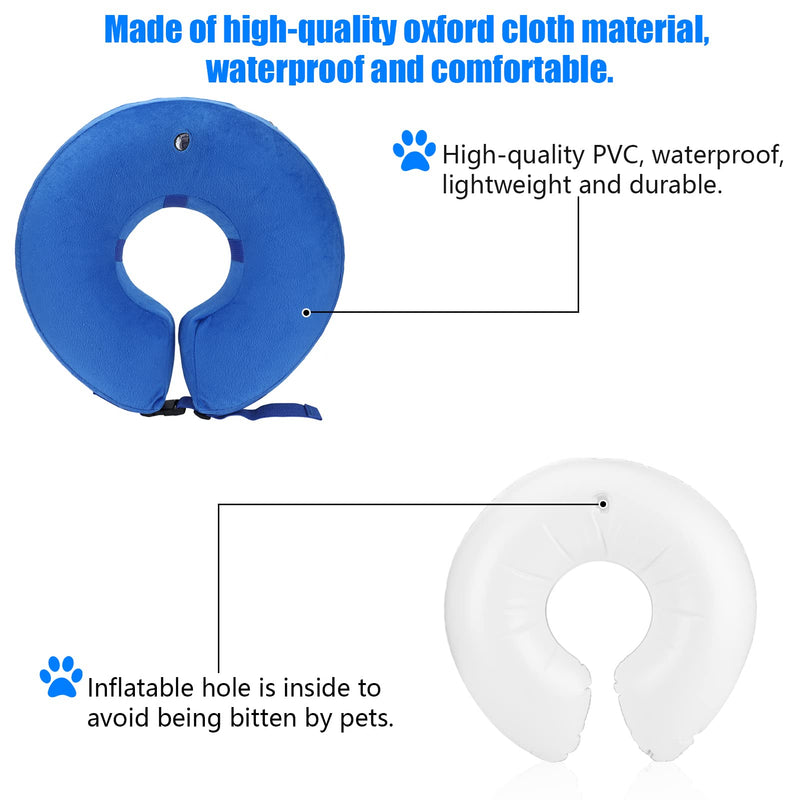 Brynnl Inflatable Recovery Dog Collar, Protective Collar for Dogs and Cats, Comfortable Donut Protective Neck Cone for Dogs with Adjustable Buckle, Large for Wound Recovery (M) M - PawsPlanet Australia