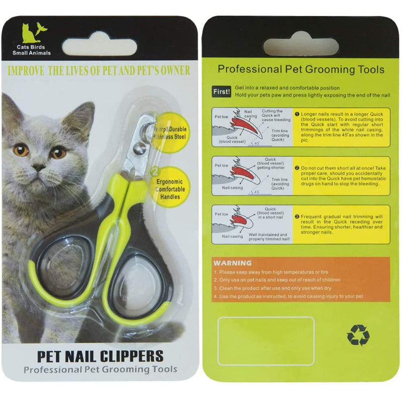 Alinana cat nail clippers for pets, cat nail clipper with unique 25 degree cutting head, professional cat claw scissors for small dogs, puppies, cats, rabbits, curved blade - PawsPlanet Australia