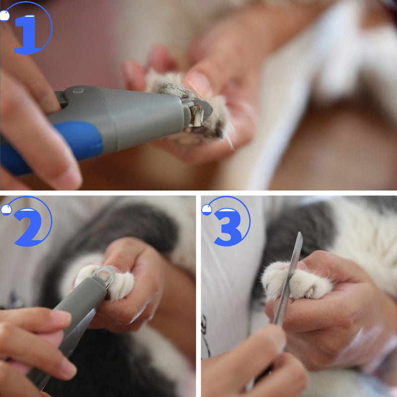 Sdefw Cat Dog Nail Clippers and Trimmer, Pet Nail File with Sharp Blade and Safety Guard, Professional Grooming Tools for Small Animals Claw Care - PawsPlanet Australia