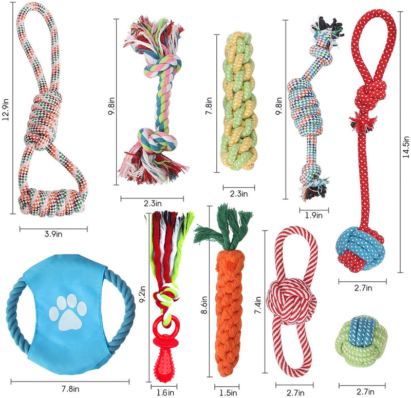 Kidsky Dog Chew Toys for Puppies, Pet Rope Toys, Teething Toys for Small Doggie. (Pack of 10)) - PawsPlanet Australia