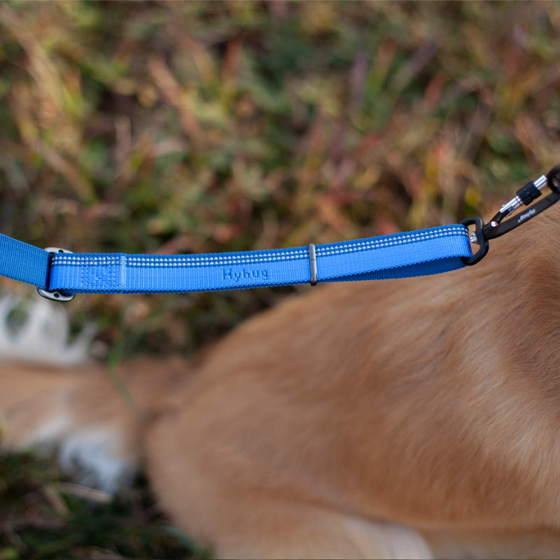 Hyhug Design 2021 Strong Reflective Strip Double Color Nylon Dog Lead, Comfy Adjustable Length(6 5 4 feet) Safety Leash, Use hooks made of lightweight aluminum alloy， (Large, Classic Blue) Large, 6 feet Classic Blue Combination - PawsPlanet Australia