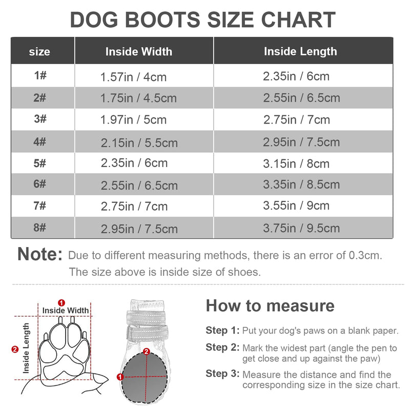 Dociote Dog Shoes Protective Dog Boots Set of 4, Waterproof Anti-Slip Dog Shoes with Reflective Straps Paw Protectors Wear-Resistant Warm Pet Dog Shoes Winter Walking Outdoor Black 1# 1# - PawsPlanet Australia