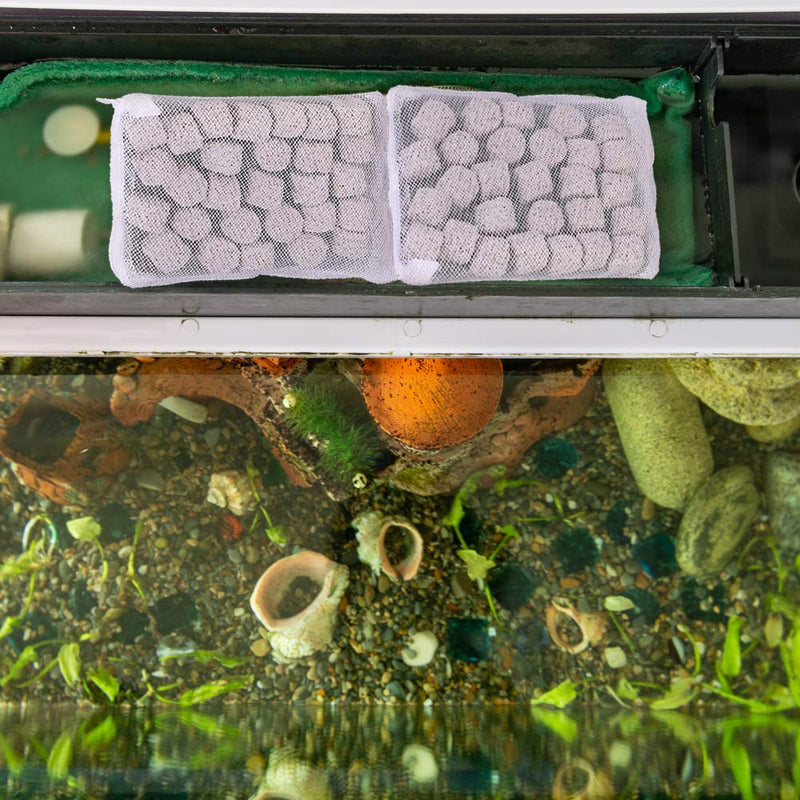 DEPEPE 10pcs Aquarium Filter Media Bags with Zipper for Activated Carbon, Biospheres, Ceramic Rings, etc. - PawsPlanet Australia
