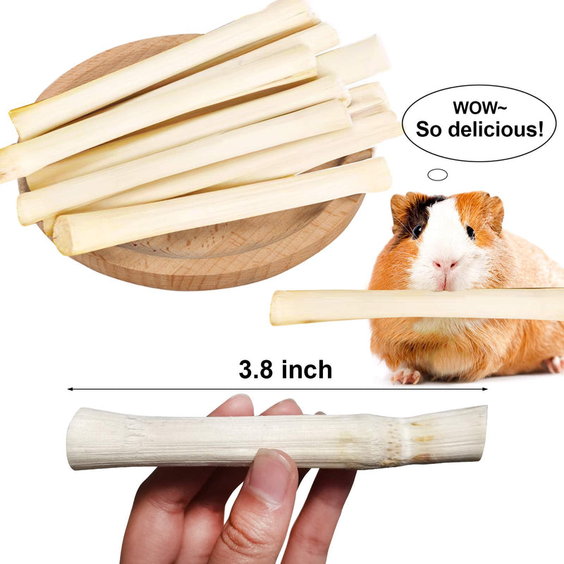 Changeary 150g and 300g Natural Sweet Bamboo Sticks Small Animals Treats Toys, Rabbit Hamster Guinea Pigs Toys Chinchilla Squirrel Bunny Chew Toys - PawsPlanet Australia