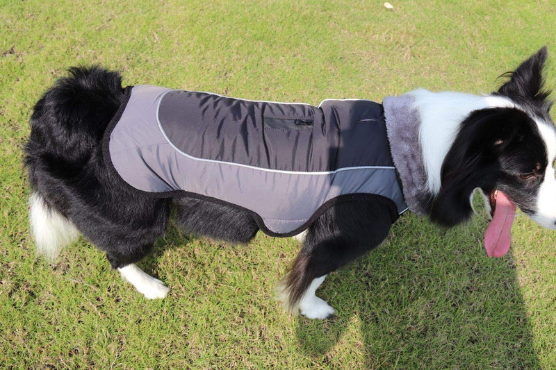 Kismaple Dog Winter Coat Clothes Waterproof Warm Soft Fleece Lined Small Dogs Jacket Outdoor Reflective Outfit Winter Apparel with Harness Hole (S Chest Girth: 15.74in - 18.89in, Black) S Chest Girth: 15.74in - 18.89in - PawsPlanet Australia