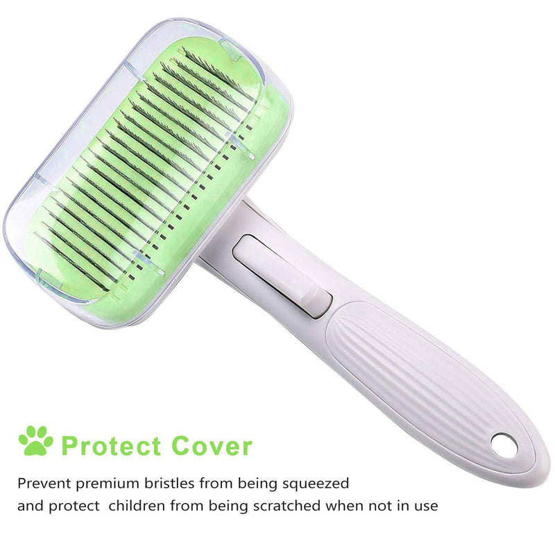 [Australia] - UHKZ Grooming Brushes Set-Self Cleaning Pet Slicker and Nail Clippres for Dogs and Cats with Long Short Hair.Easy to Clean Pet Grooming Brushes Tools for Shedding 