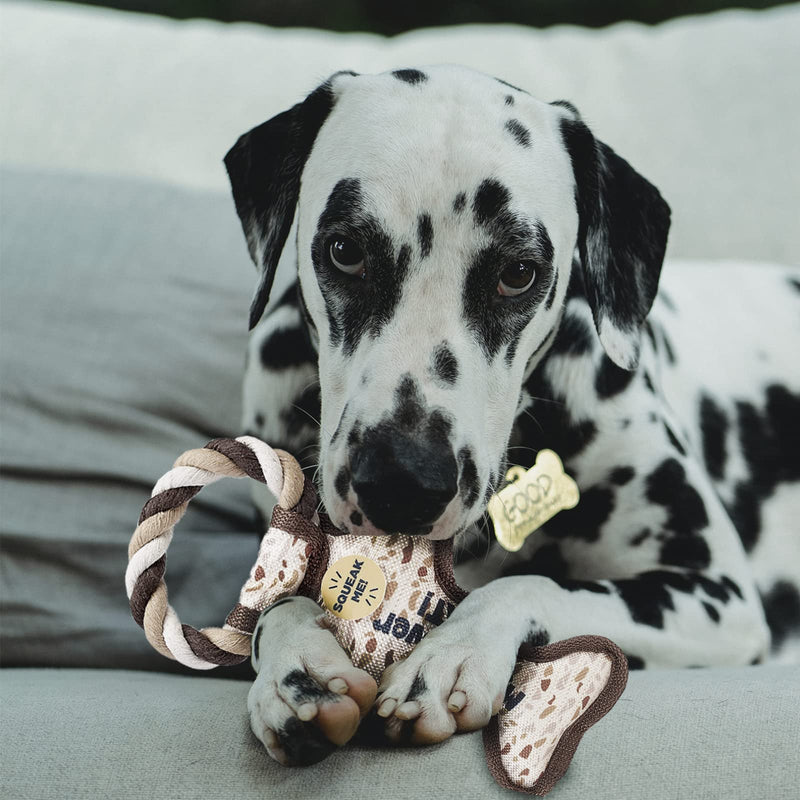 Rite Lite Chewdaica Passover Bone Squeaky Dog Toy, Perfect Passover Gift, Passover Dog Toys, Matzah Pattern Dog Toy, Passover Gifts for Dog Owners - PawsPlanet Australia