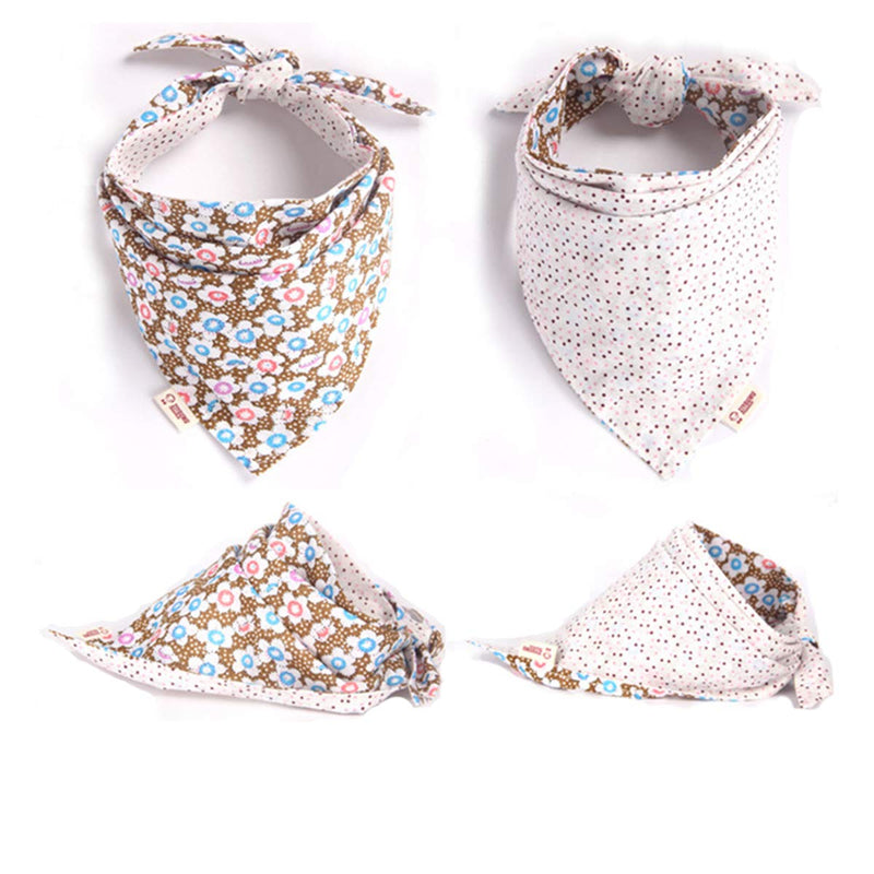 [Australia] - combofix 4 Pack Cute Dog Bandana Multi Coloured Scarves Accessories for Pet Cats and Puppies Multi-colored-1 