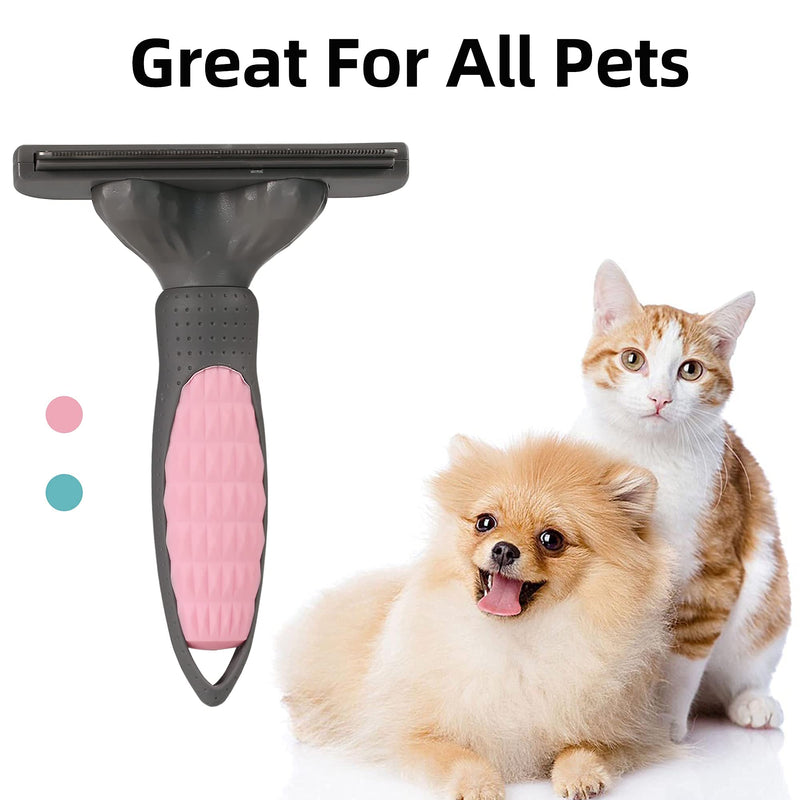 Cats& Dogs deshedding brushPet Self Cleaning Brush for shedding and grooming, Pet Grooming Brush Effectively Reduces Shedding by up to 95% for Short Medium and Long Pet Hair, Pet deshedding Tool 1pink - PawsPlanet Australia