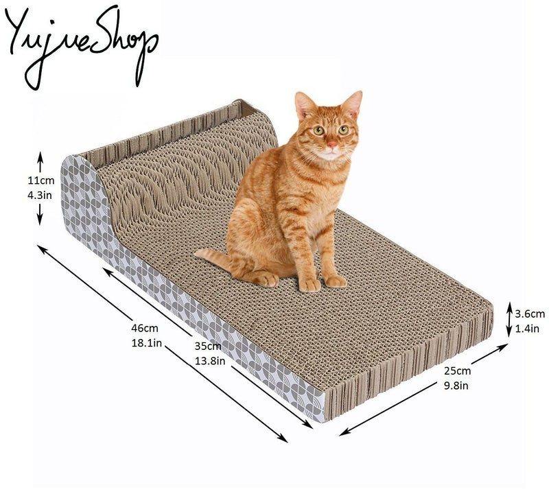 [Australia] - GUSEN Cat Scratching Post pad mat with Ball Placed in a Side Groove of The Shelf FBA 46x25x11cm/18.1x9.8x4.3in 