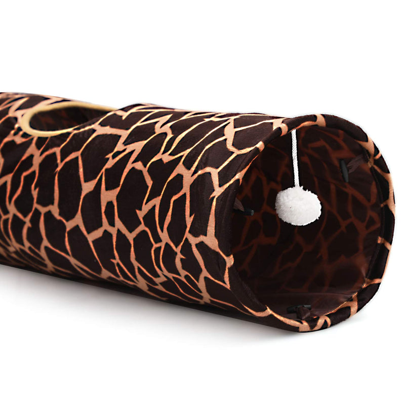 [Australia] - LUCKITTY Large Cat Toys Collapsible Tunnel Tube with Plush Ball, for Small Pets Bunny Rabbits, Kittens, Ferrets,Puppy and Dogs Black 