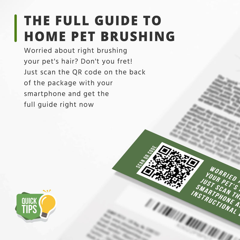 Dog Comb for Removes Tangles and Knots - Cat Comb for Removing Matted Fur - Grooming Tool with Stainless Steel Teeth and Non-Slip Grip Handle - Best Pet Hair Comb for Home Grooming Kit - Ebook Guide TOOL8 - PawsPlanet Australia