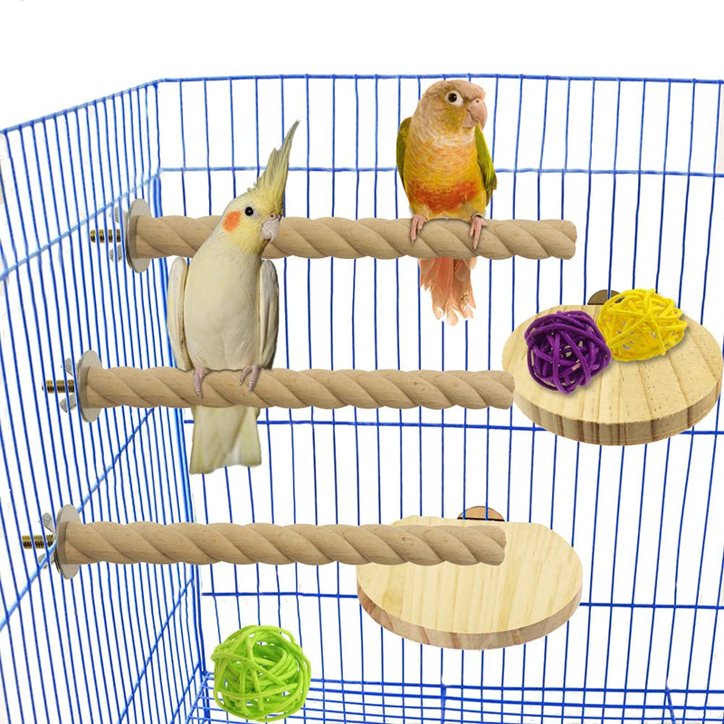 Parrot Cage Perch Natural Wood Bird Stand Perch for Bird Cages 11 Pack Bird Stand Toy Wooden Bird Cage Perch Accessories for Parrot Parrot Parakeet Cockatiel Conure Macaw Finch A Type - PawsPlanet Australia