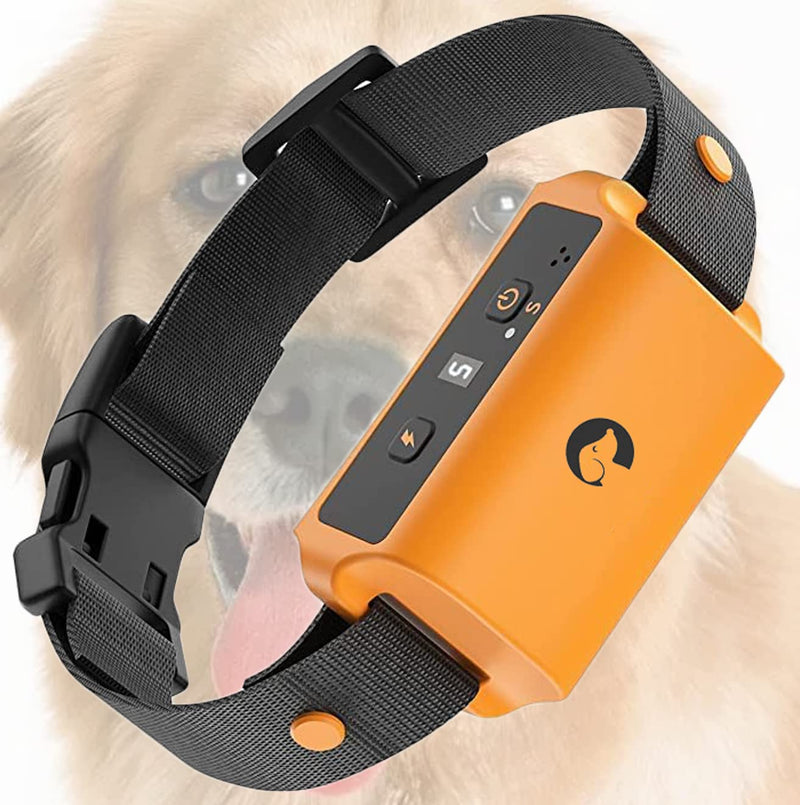Bark Collar for Dogs, Anti Barking Training Collar with 3 Adjustable Sensitivity and 7 Intensity Beep Vibration for Small Medium Large Dogs Orange - PawsPlanet Australia