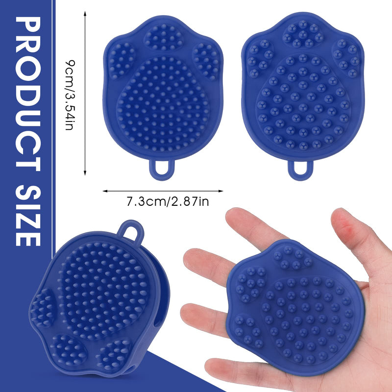 Cobee Dog Cat Bath Brush, Rubber Pet Grooming Brush 2-in-1 Puppy Massage Brush, Soft Hair Grooming Cleaning Brush for Long Short Hair (Blue) Blue - PawsPlanet Australia