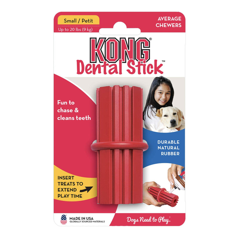 KONG - Dental Stick - Durable Rubber, Teeth and Gum Cleaning Dog Toy - For Small Dogs - PawsPlanet Australia