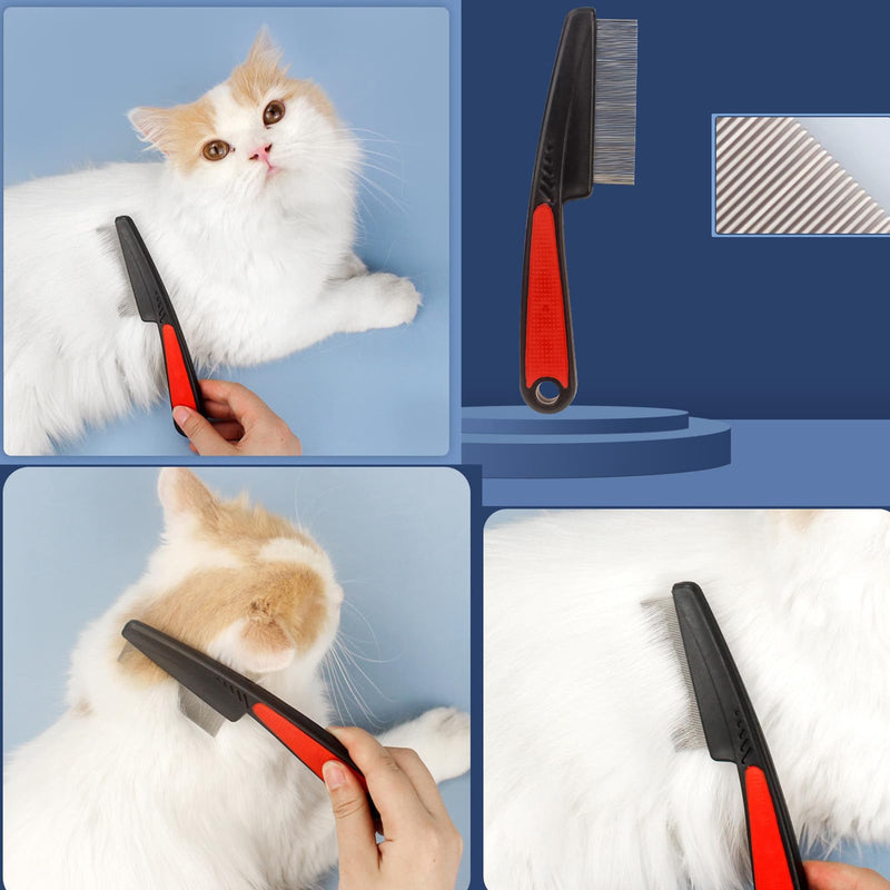 2 sets of 4 flea comb dogs, flea comb for cats, flea comb dog, cat flea comb, cat comb, nit comb, dog brush lice comb nit comb for cats and dogs flea comb for removing fleas - PawsPlanet Australia