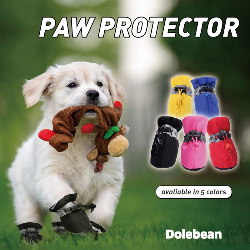 Dog Boots Anti-Slip Shoes Pet Paw Protector for Small Medium Dogs and Puppies 4PCS size 3: 1.37"(Width) Black - PawsPlanet Australia