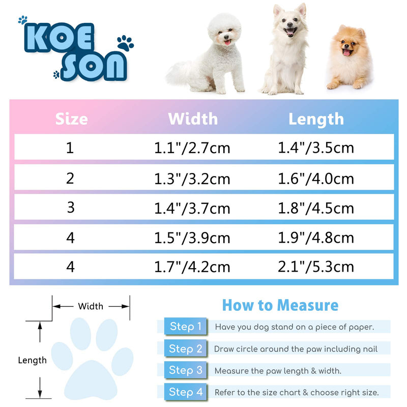 KOESON Small Dog Shoes, Puppy Breathable Dog Boots Anti-Slip Mesh Booties for Doggie with Reflecitve Zipper, Pet Shoes Year-Round Paw Protector with Adjustable Strap for Outdoor Activities Size 3: 1.8"×1.4"(L*W) Blue - PawsPlanet Australia