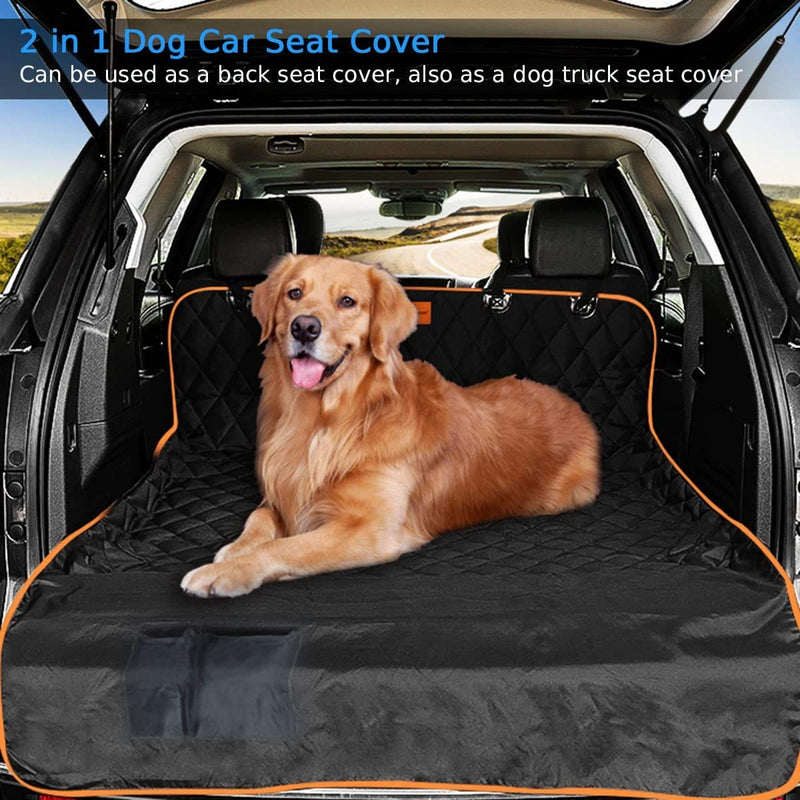 Siivton Dog Seat Cover,Waterproof & Scratch Proof Soft Car Back Seat Covers Dog Hammock for Cars, Trucks, SUVs with Side Flaps Large O - PawsPlanet Australia