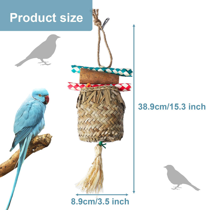 jovani Bird Foraging Toys, Colorful Shredding Crinkles Natural Foraging Sola for Conures Cockatiels Parakeets Lovebirds and Other Similar Birds - PawsPlanet Australia