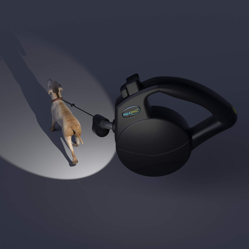 [Australia] - Retractable Leash for Dogs, with 360 Degree Automatic Light (LED) Patent, Any Dog Size up to 110lbs, 16 ft Total Distance 