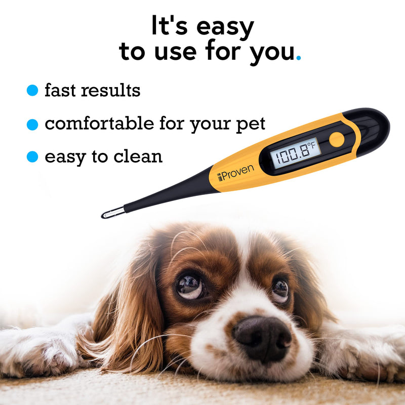 iProven Pet Thermometer (Termometro) for Accurate Fever Detection, Suitable for Cats/Dogs, Waterproof Pet Thermometer, Fast and Accurate Measurements in 20 Seconds - DT-K117 - PawsPlanet Australia