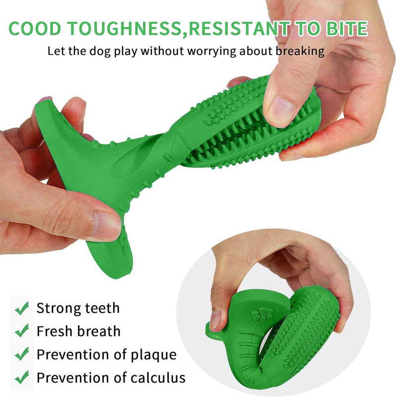 BDUK Dog Toy Dog Toothbrush Stick Dog Chew Toys Bite Resistant Nontoxic Natural Rubber Puppy Dental Care Brushing Effective Doggy Teeth Cleaning interactive Massager for Medium Dogs Pets,(Green) - PawsPlanet Australia