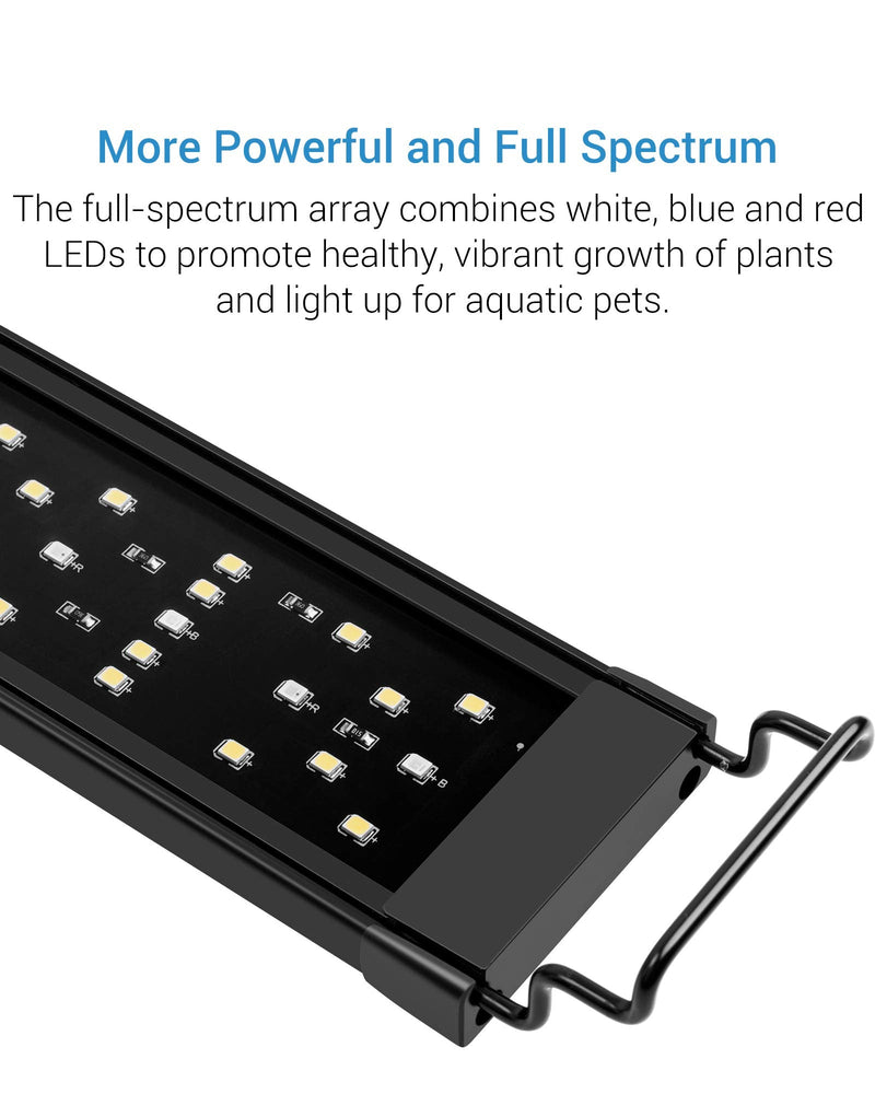 NICREW SkyLED Plus Aquarium Light for Planted Tanks, Full Spectrum Freshwater Fish Tank Light, Light Brightness and Spectrum Adjustable with External Controller, 12-18 Inches, 11 Watts 12 - 18 in - PawsPlanet Australia