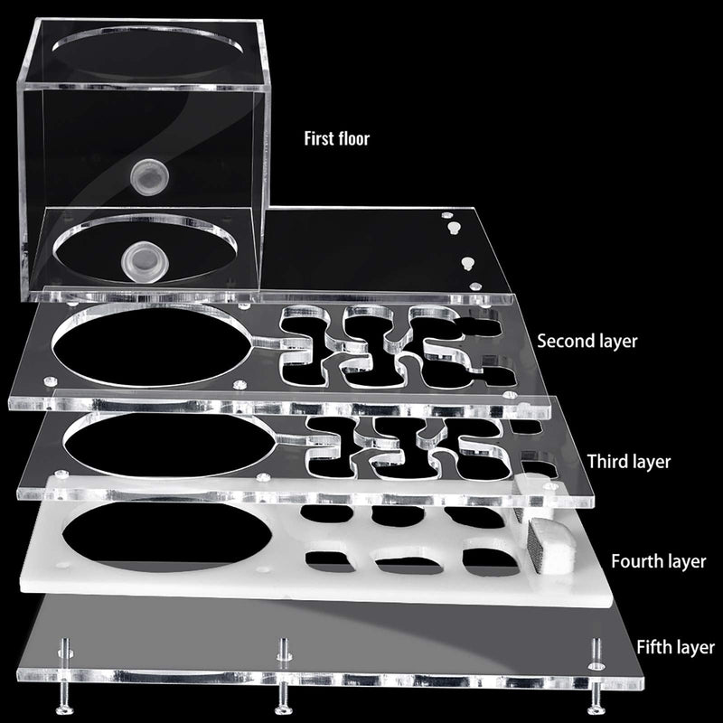 Furpaw Ant Farm, Ant Nest Formicarium to Observe Live Ant Habitat Transparent Acrylic Ant Housing Nest Box, Ants House for Feeding Ants - PawsPlanet Australia