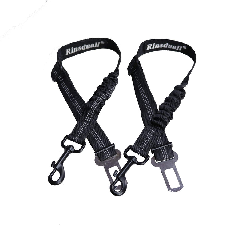 Rinsduall Dog Safety Belt for Car Pet Seatbelt Vehicle Leash Harness Ajustable 2 Pack by QQDOG - PawsPlanet Australia