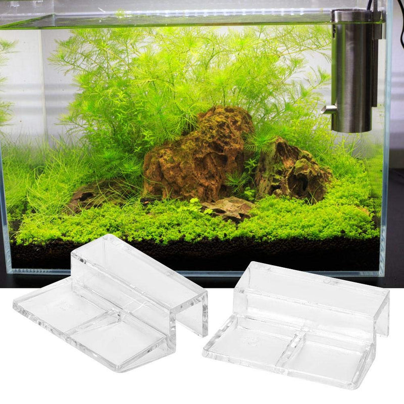 20Pcs Aquarium Glass Cover Clip Acrylic Universal Lid Clips for Rimless Aquariums Clear Color Acrylic Aquarium Glass Cover Holder 5mm - PawsPlanet Australia