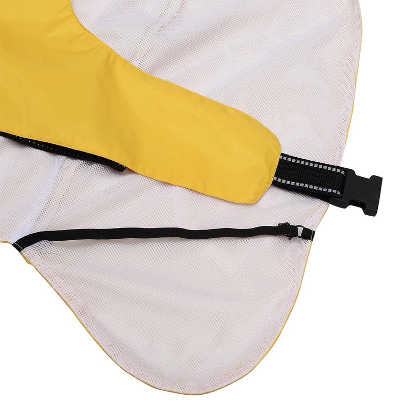 Dog raincoat, rain poncho for dogs, rain gear for dogs, dog clothes with adjustable bands and drawstring, fit for medium large dogs - Yellow - XXL - PawsPlanet Australia
