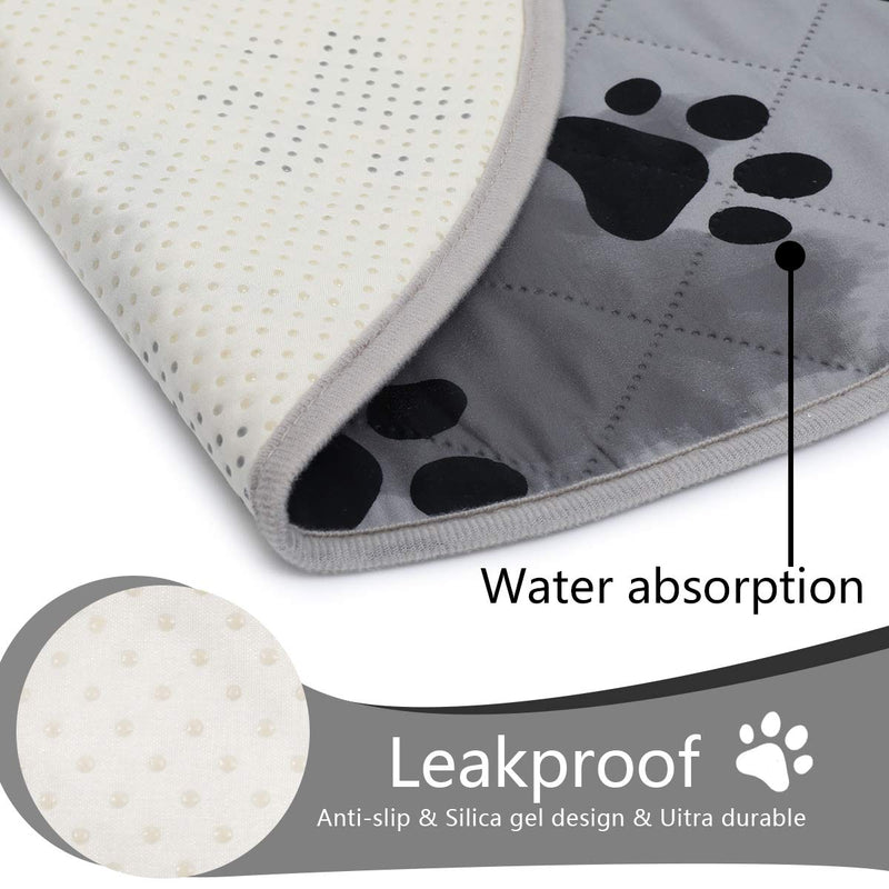 SPXTEX Dog Pad, Waterproof Dog Mat, Non-Slip Dog Rug, Resuable Puppy Pad for Training 2 Pieces Paw 18"x24"(1 Pack) - PawsPlanet Australia
