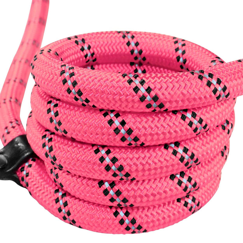 [Australia] - Joytale Dog Slip Leash Rope - Reflective Training Leads for Small Medium Large Dogs - 3/8 & 1/2 inch by 6 Feet 3/8"x6' Pink 