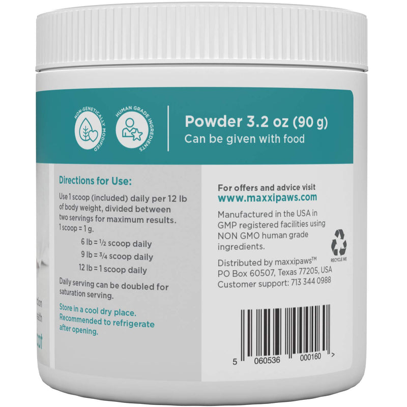 maxxipaws maxxiSAMe Advanced SAM-e Liver and Cognitive Supplement for Cats Given with Food, Powder 90 g 90g - PawsPlanet Australia