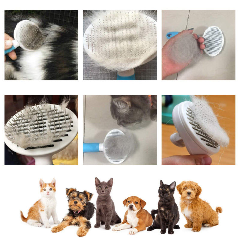 LOVEXIU Dog Grooming Brush, Dematting Comb For Cats&Dog, Slicker Brush For Pet Hair Removal Massaging,Daily Use To Shedding 95% Dead Hair&Dirt Stainless Steel For Long Haired Short Hair Cats/Dogs - PawsPlanet Australia