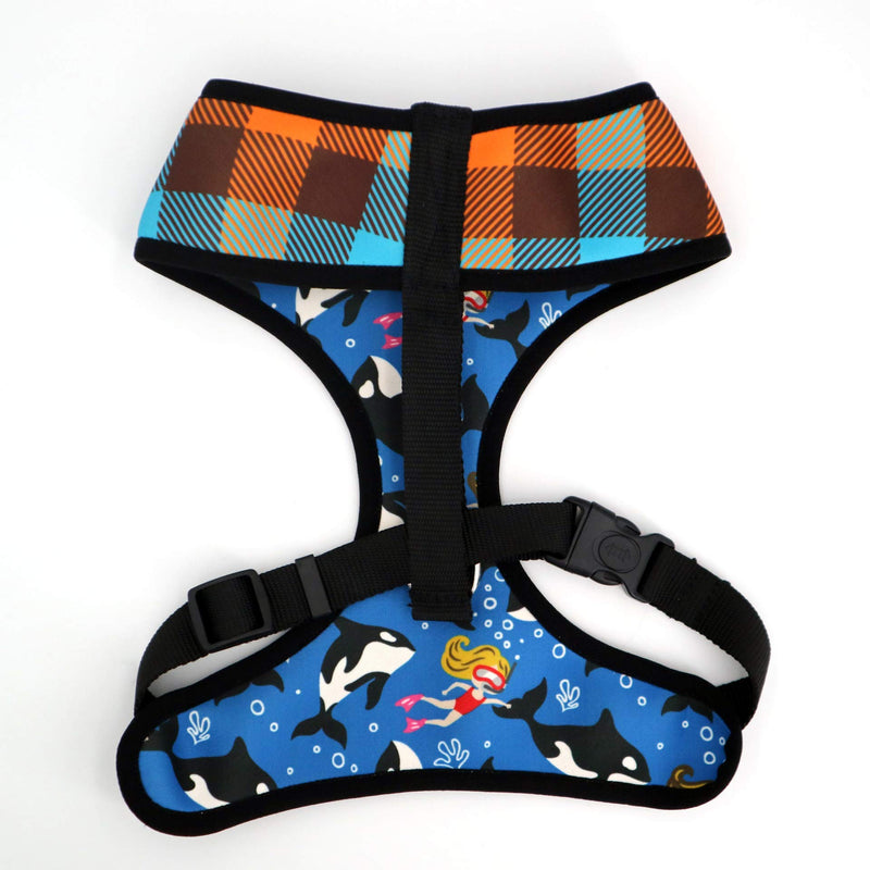 T.A.Bird Soft Dog Harness Dog Reversible Harness Puppy Comfort Padded Vest No Pull Harness S whales - PawsPlanet Australia