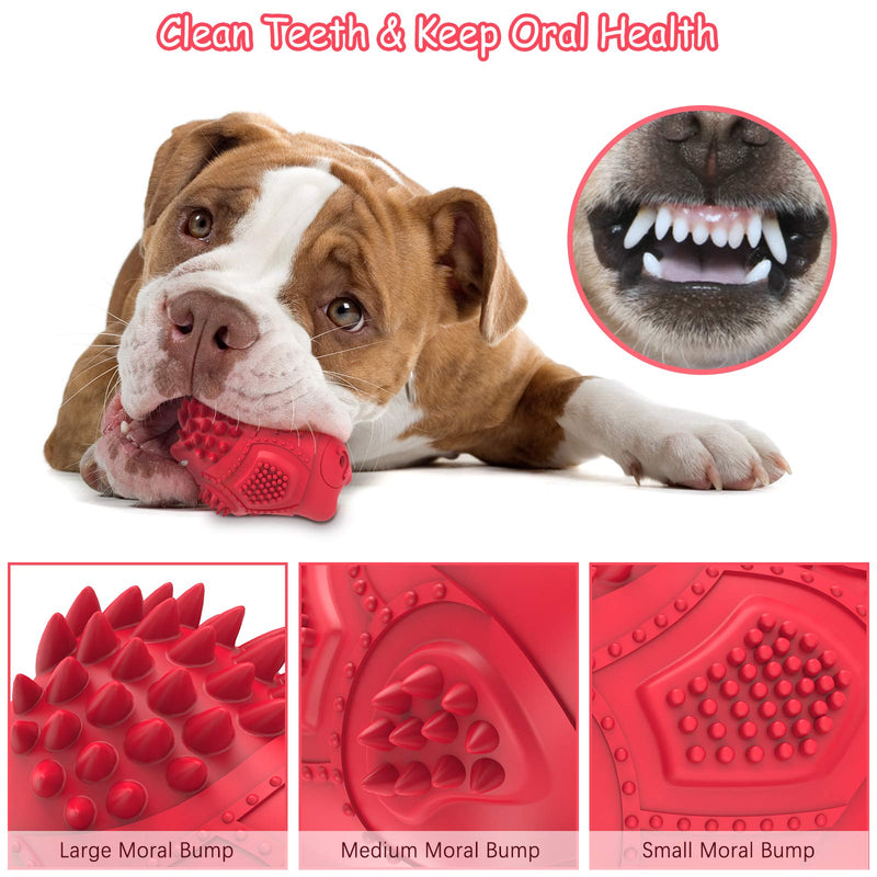 Warthog Squeaky Toys for Dogs Aggressive Chewers - Interactive Durable Dog Chew Toys with Milk Flavor Natural Rubber and Cleaning Teeth for 20-70 Ib Dogs Animal Print - PawsPlanet Australia