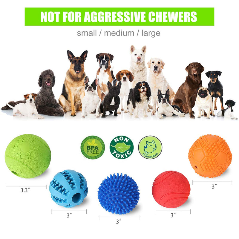 [Australia] - Slopehill Interactive Dog Toys Balls for Small Medium Large Dogs, Dog Puzzle Toys for Boredom, Durable Squeaky Balls IQ Treat Ball Dog Chew Toys, Nontoxic Bite Resistant Toy Balls Treat Dispenser Small, medium, Large 