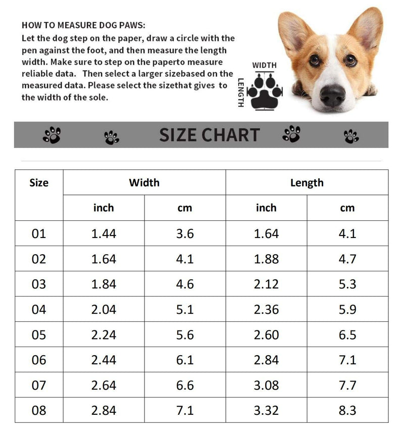 [Australia] - ASMPET Dog Boots Waterproof Nonslip Dog Booties Durable Paw Protectors Hardwood Floor Dog Boots for Small to Large Dog Rubber Sole Dog Shoes 4PCS 01:1.64''x1.44''(L*W) Green 