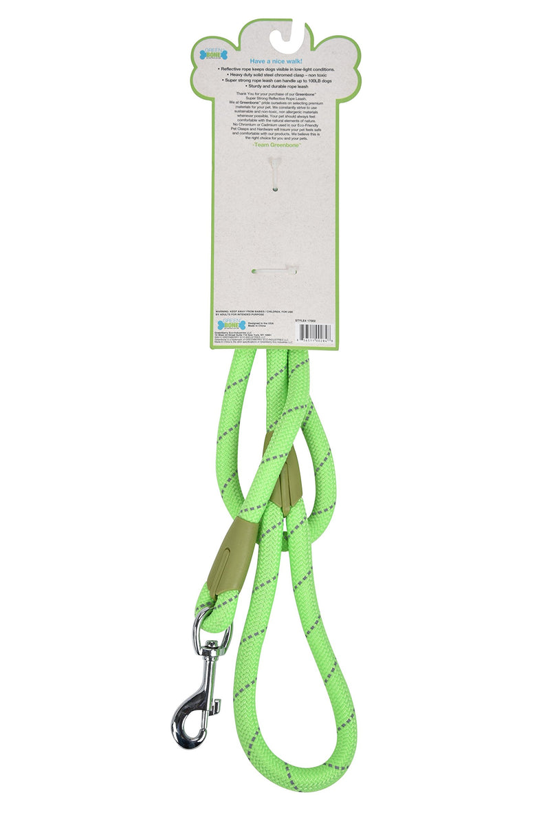 [Australia] - Greenbone Super Strong Reflective Dog Rope Leash 4 Feet Long for Nighttime Assorted Colors - 4FT 