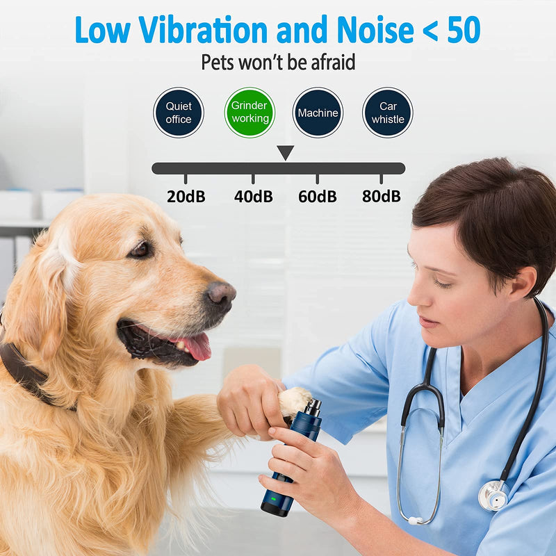SUNDOGG dog nail grinder 2-Speed 8000-10000 RPM Professional nail grinder Electric Pet Nail Trimmer for Medium Large Dogs and Cats - PawsPlanet Australia