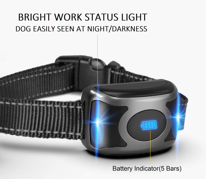 [Australia] - GROOVYPETS 650 YD Remote Dog Training Shock Collar w/Safe Humane Beep, Vibration, Static Shock and Waterproof Long Lasting Rechargeable Battery for Small Medium Large Dogs One Dog Kit 