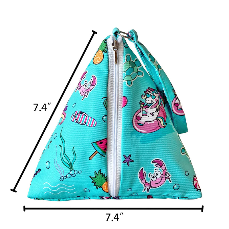 Handmade Small Animals Hamster Carrier Bag with Strap Breathable Vents Portable Outgoing Bag for Hamster mice Rats Sugar Glider Pouch AQUA With Canvas Inner - PawsPlanet Australia