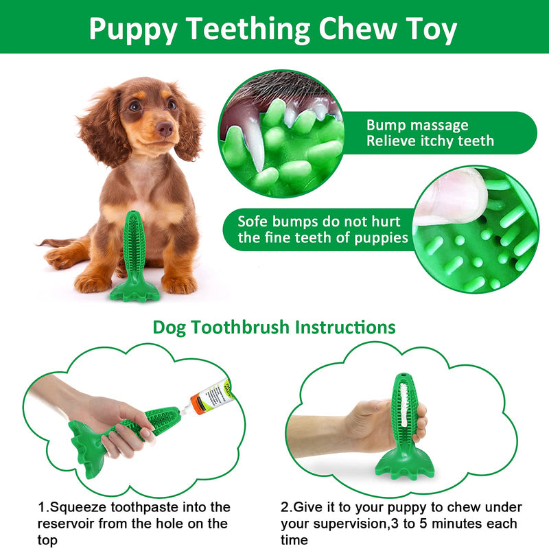 Etrustor Puppy Toys, Puppy Teething Chew Toys 100% Natural Rubber Puppy Dental Care Teeth Cleaning Stick Toy - for Puppies,Small and Medium Dogs dog toothbrush - PawsPlanet Australia