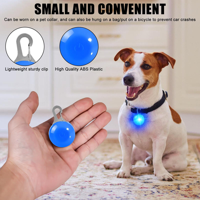Pack of 7 dog light pendants, LED flashing light, dog collar pendant for dogs, cats, pet light collar with 3 flashing modes, safety light key chain for school bags, children, joggers - PawsPlanet Australia
